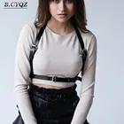 B.CYQZ Лидер продаж, пикантные кожаные ремни, ремень в стиле панк, женское нижнее белье, подтяжки ручной работы, укороченный топ для бондажа, БДСМ, подвязки