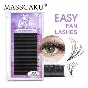 Imported High Quality Masscaku Fast Blooming Eyelashes Easy Fan Faux Mink Eyelash Extension Soft Natural Auto