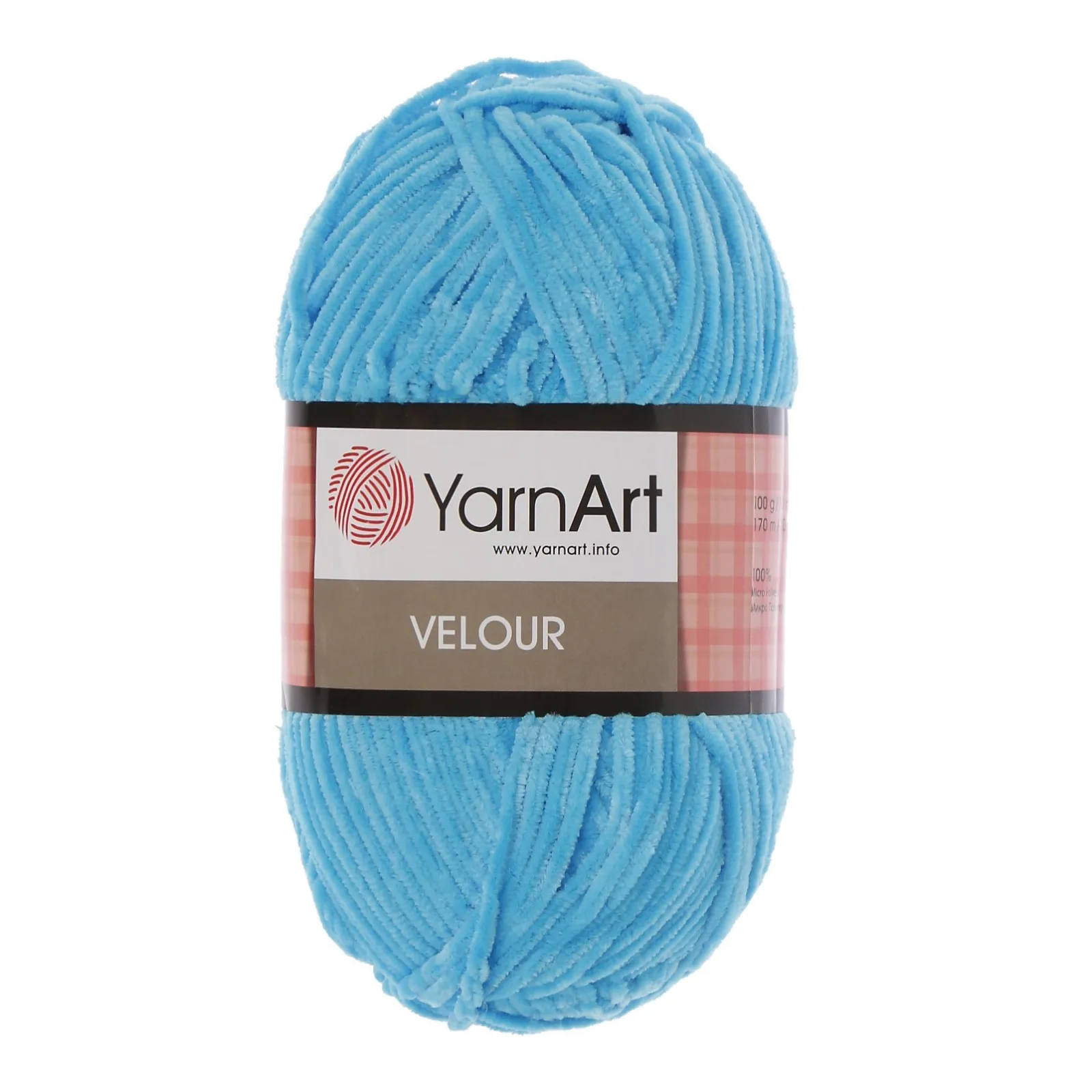 Пряжа 'Velour' 100 микрополиэстер 170м/100г (850 яр. голубой) (комплект из 6 шт)