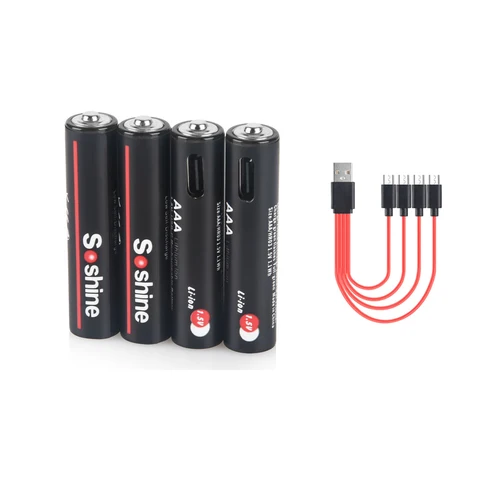 Soshine 1.5V AAA литий-ионные аккумуляторы