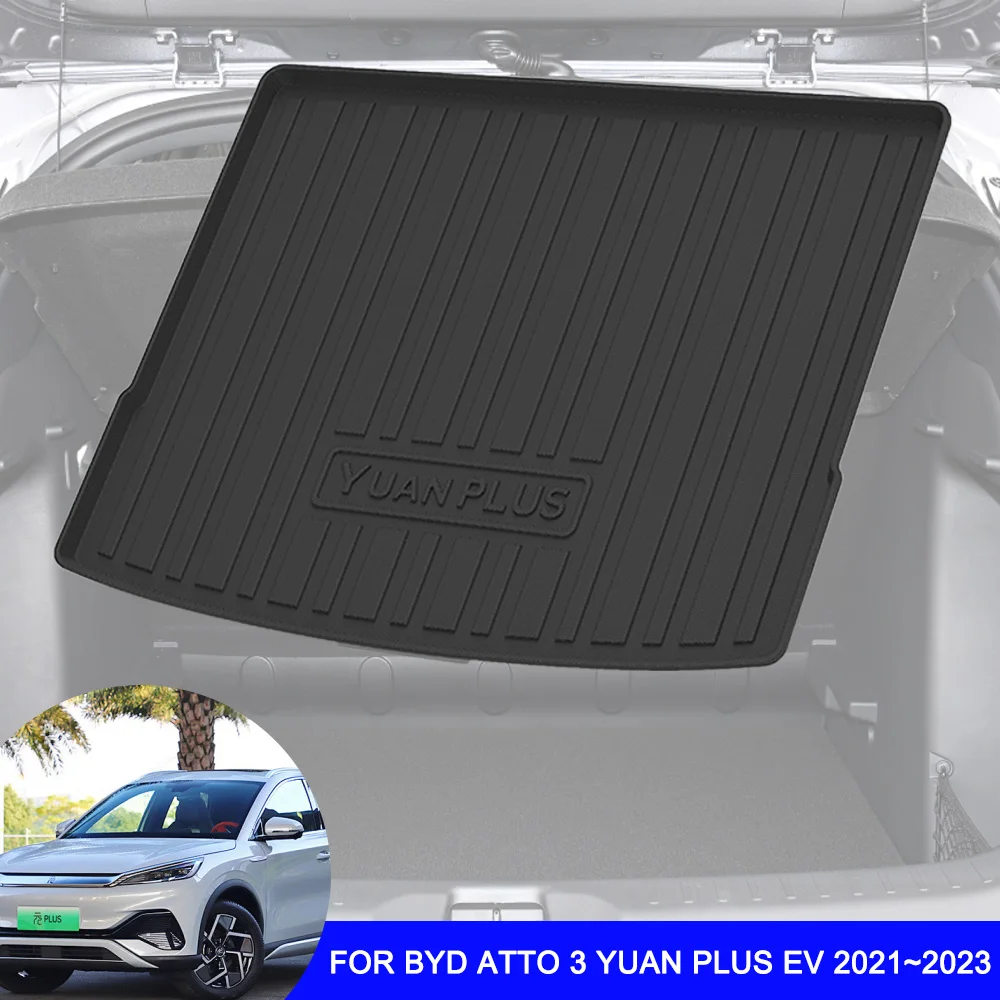 Водонепроницаемый коврик для багажника BYD Atto 3 Yuan Plus EV 2021 ~ 2023, аксессуары 2022, коврик для багажника автомобиля, подкладка для багажника, защита...