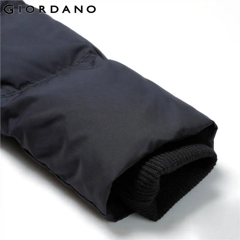 Giordano Women Down Jacket Mid Long Sidevent Hooded Duck Down Jacket Waterproof Multi Pocket Casual Jackets 05372671