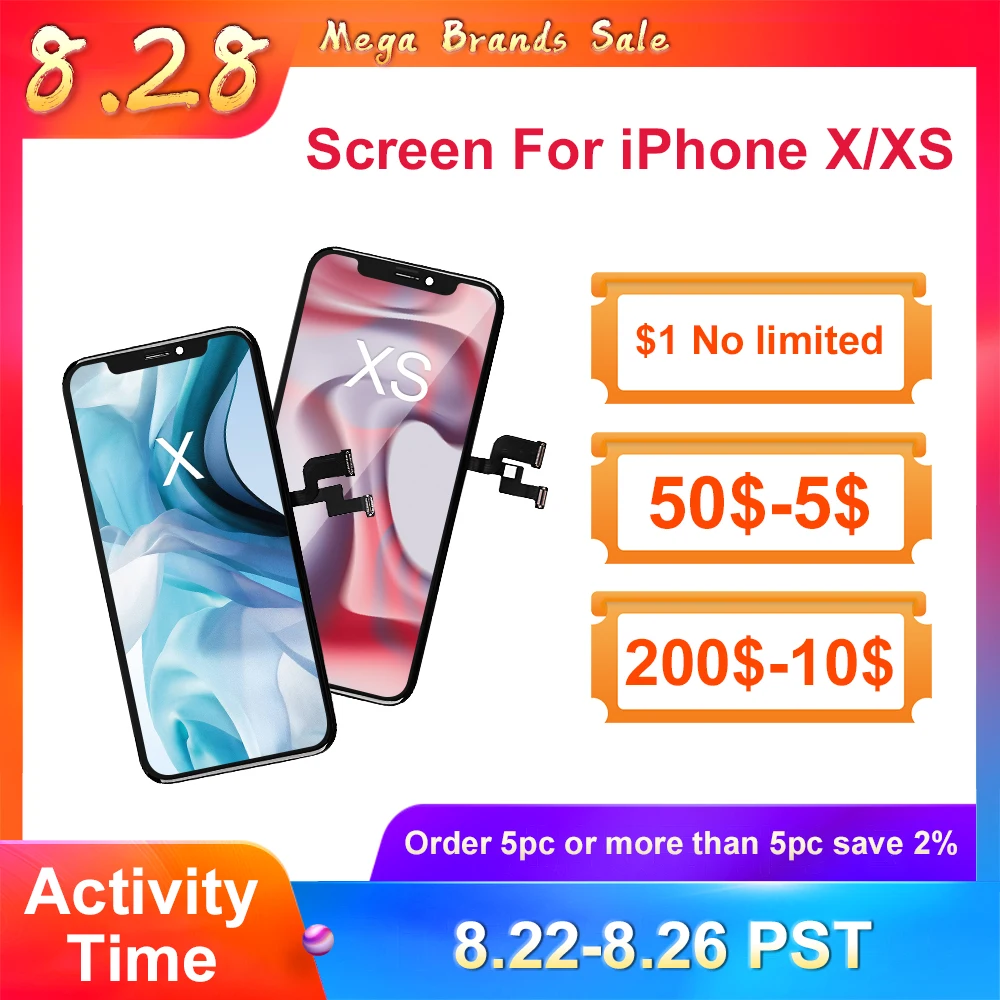 Grade For iPhone X XS LCD XR 11 Incell With 3D Touch Digitizer Assembly Screen Replacement Display XS Pantalla X No Dead Pixel