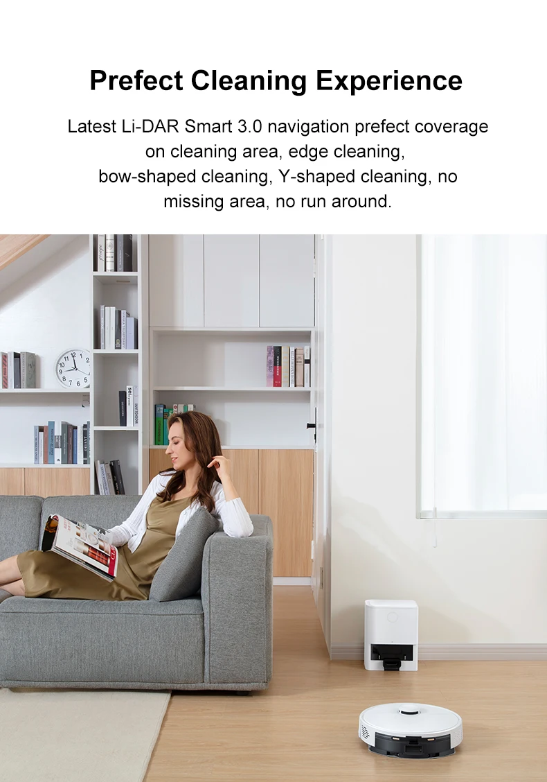 Фото Робот-пылесос Liectroux M70 Pro, LIDAR Navigation, Automatic Emptyin, Многоэтажное хранилище карт, Selective Room Clean, 6,5 кПа №4