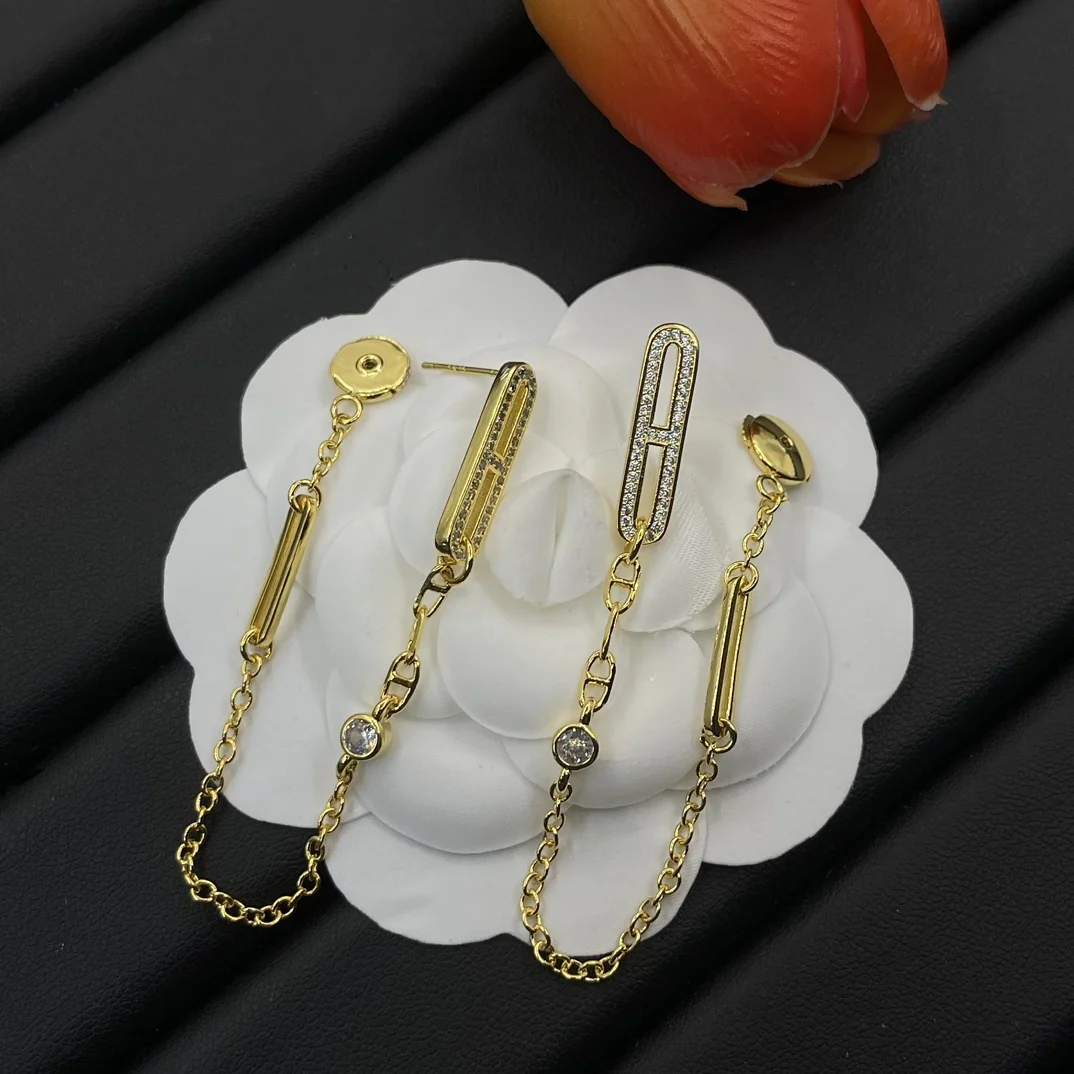 копия 1: 1 Крошечные Металлические Гвоздики Для Женщин Серьги Золотого Цвета