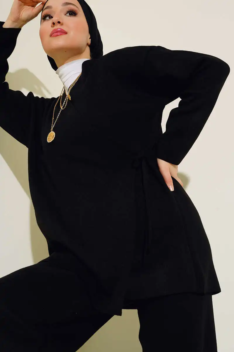 Женская одежда новый сезон 2024 вязаный комплект одежды с перекрестной шнуровкой