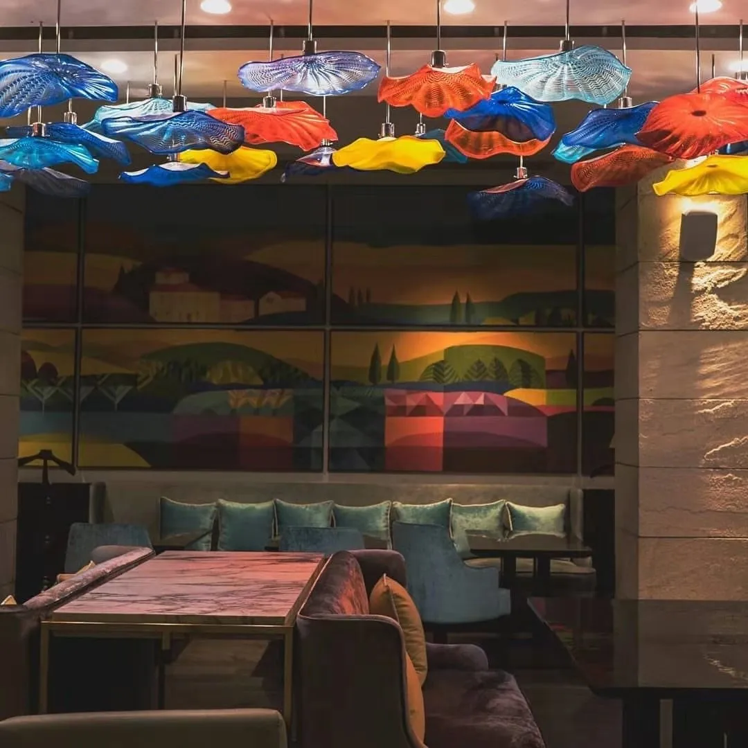 Люстры Longree Branch муранские красочные цветы осень люстра из дутого стекла ручной