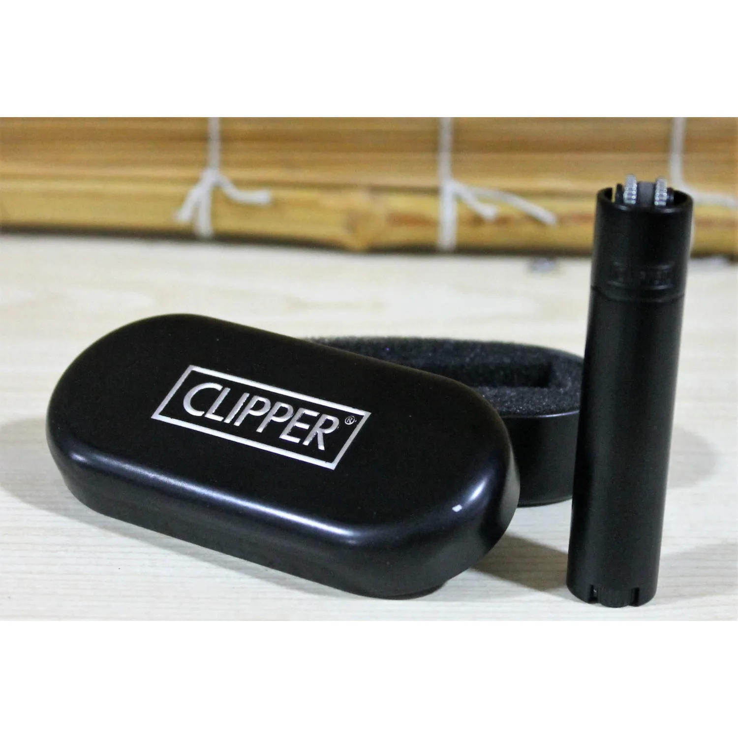 Clipper Metal Lighter Black Matte  Clipper Metal Lighter Black