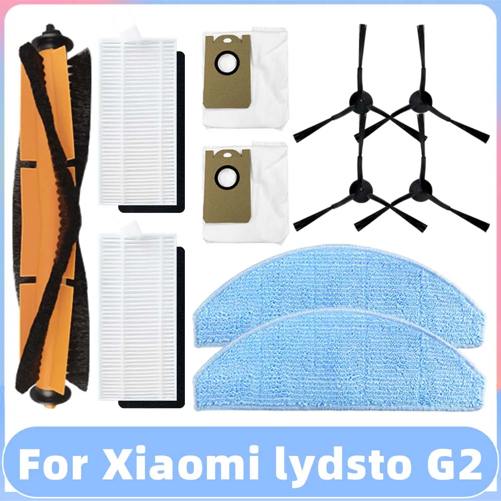 

Spare Part For Xiaomi Lydsto G2 Main Side Brush Hepa Filter Mop Cloths Rag Dust Bag Replacement Accessory Kit