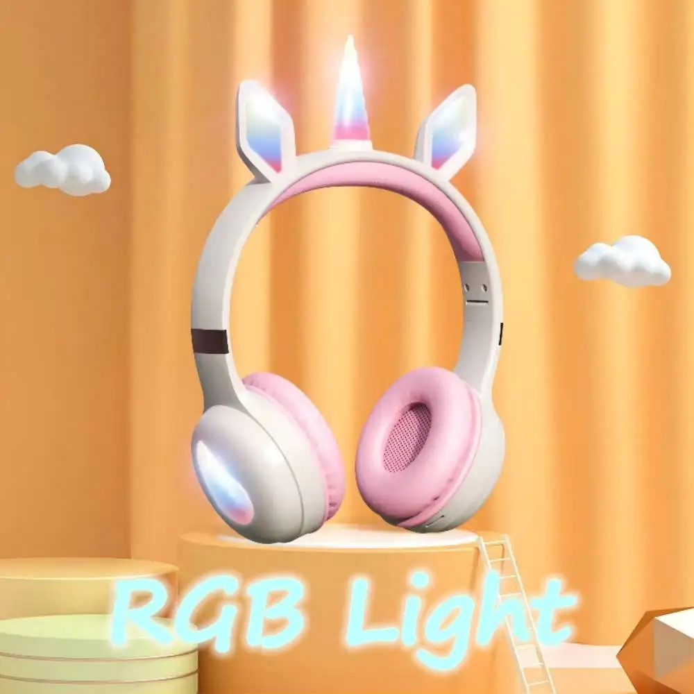 Беспроводные наушники Flash светильник с милыми кошачьими ушками единорог детские