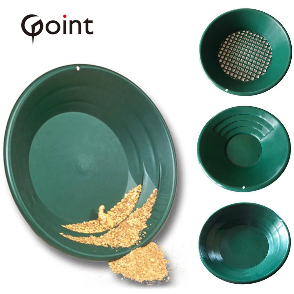 

Gold Mining Pan For Filtering Seiving Treasure Manual Wash Jewelry Equipment Metal Detecting Tools Portable Easy To Pack