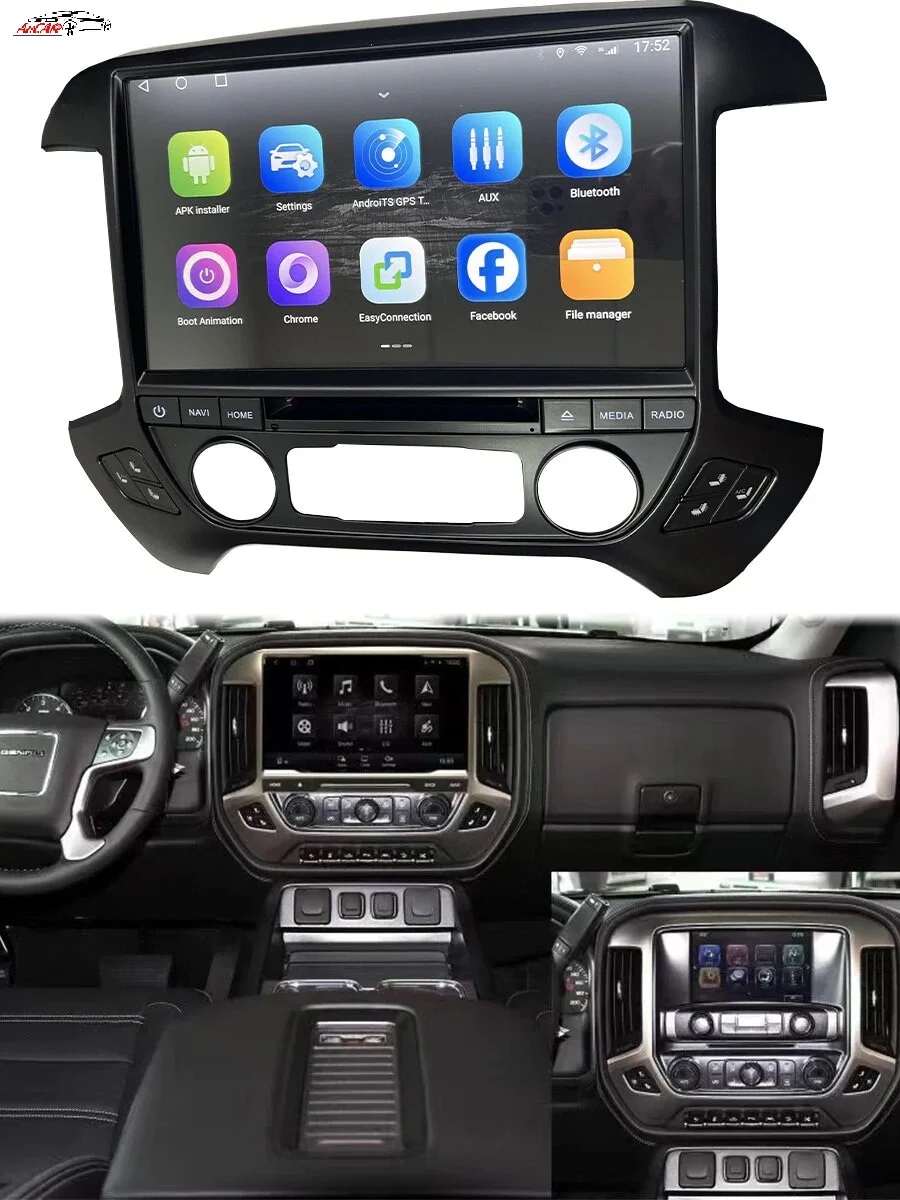 

AuCAR 13.3" Latest Android 10 DVD Player Car Radio For Chevrolet Silverado GMC Sierra 2014-2018 GPS Navigation 4G+64G Carplay