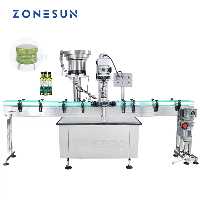 

ZONESUN ZS-XG440C Automatic Wine Bottle Ropp Metal Lock Aluminum Cap Crimping Capping Machine Supply