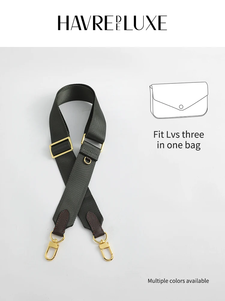 Three-in-one Shoulder Bag Adjustable Green All-match Canvas Wide Bag Belt Backpack Cross Body Strap Accessories Single Purchase