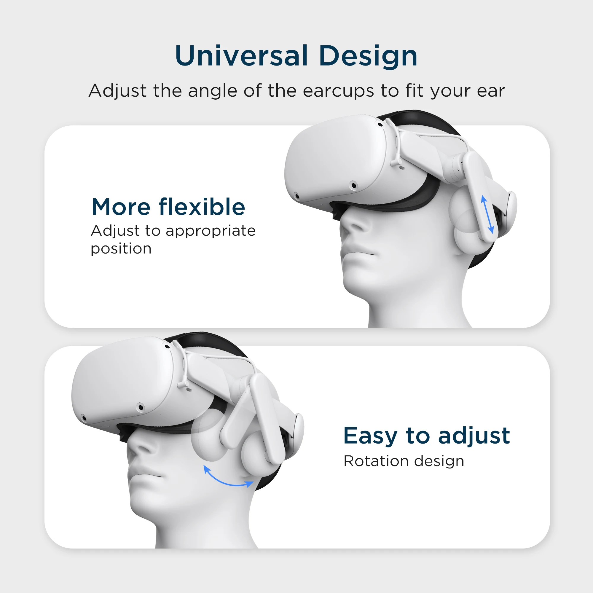 Наушники KIWI design для Oculus Quest 2 погружные Внутриканальные наушники с превосходным