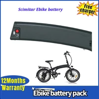 scimitar type battery inside 36v 7 8ah 36volts downtube battery foldable electric bike battery for e bike with one free charger