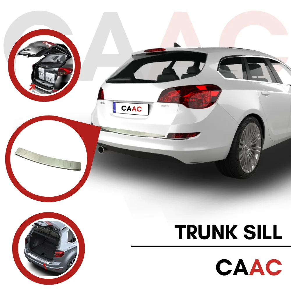

FOR OPEL ASTRA J SW 2010-2015 MAT CHROME REAR BUMPER PROTECTION LUGGAGE THRESHOLD PROTECTOR STAINLESS STEEL MODIFIED ACCESSORIES HARDWARE ORNAMENT