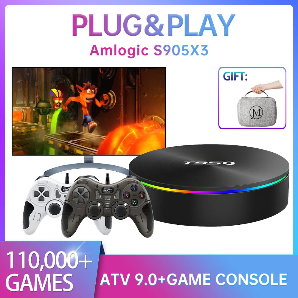 

Classic Retro Video Game Console for PS1/PSP/DC/MAME/N64 70+Emulators 64GB 51000+Games S905X3 4K HD Display TV/Projector/Monitor