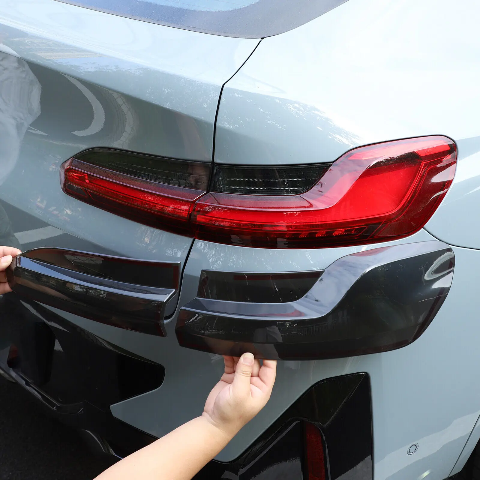 Крышка заднего фонаря Защитная накладка на абажур для BMW X4 G02 X4M F98 2019-2025, ABS Черный автомобильный задний фонарь Защитный корпус (art.: 3920cd42b2ee7) - 3920cd42b2ee7
