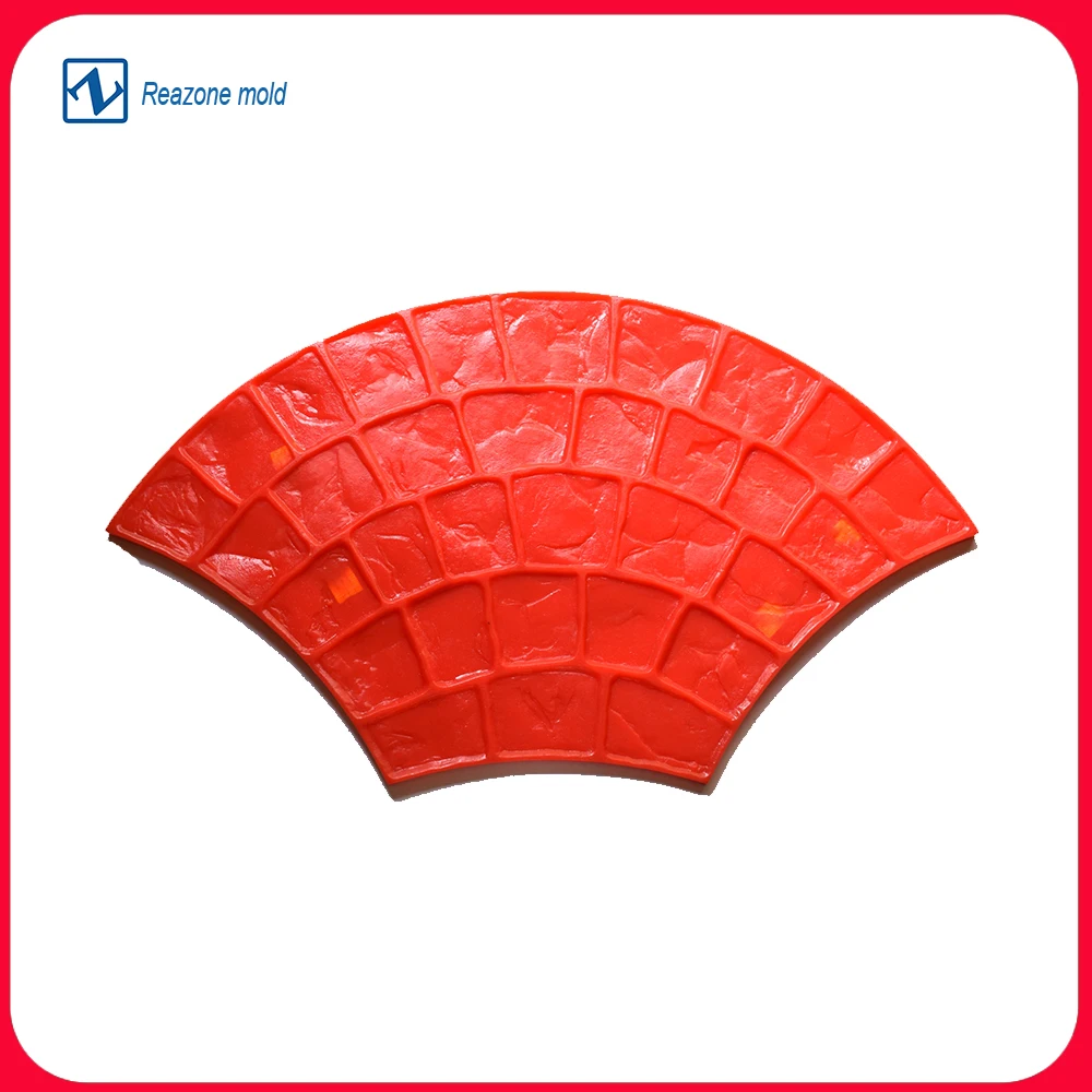 Concrete Embossed Floor mold Compression molding material Cement pavement Printing Construction Fan-shaped Stone Pattern