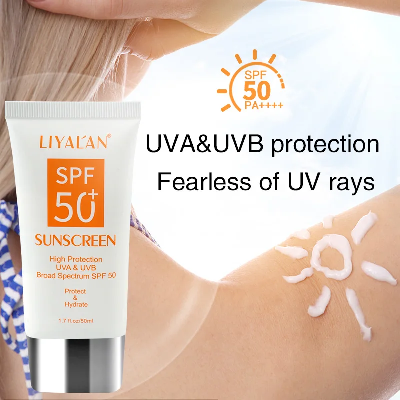 

Sunscreen SPF 50 Skin Whitening Moisturizing Sun Cream Facial Body Protective UV Sunblock Face Anti-Aging Hydrating Solar Lotion