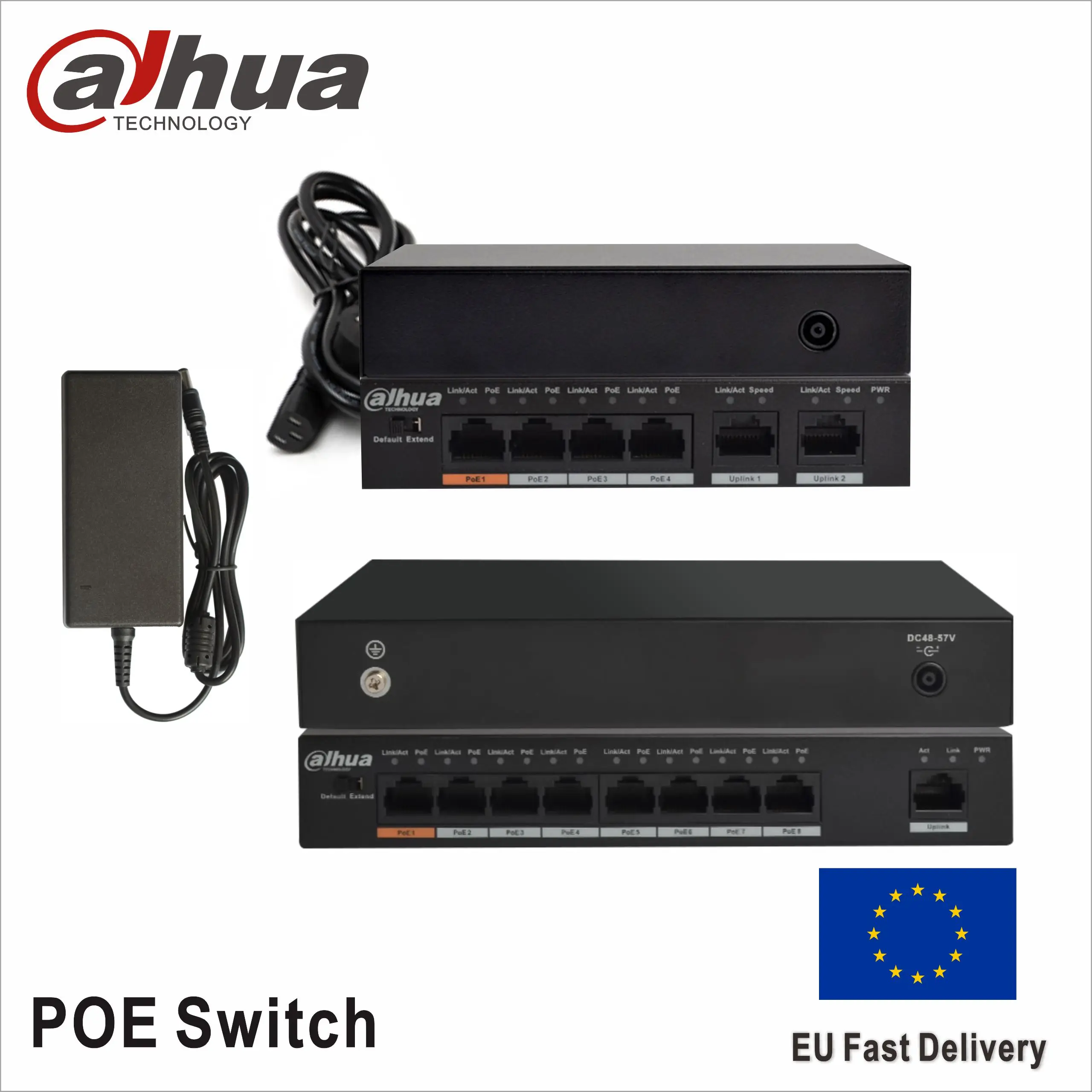 Сетевой коммутатор Dahua с питанием от сетевых камер |