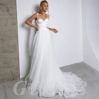 gogob elegant rustic spaghetti strap r005 a line wedding dress simple backless bridal gown robe de mari%c3%a9e sweetheart