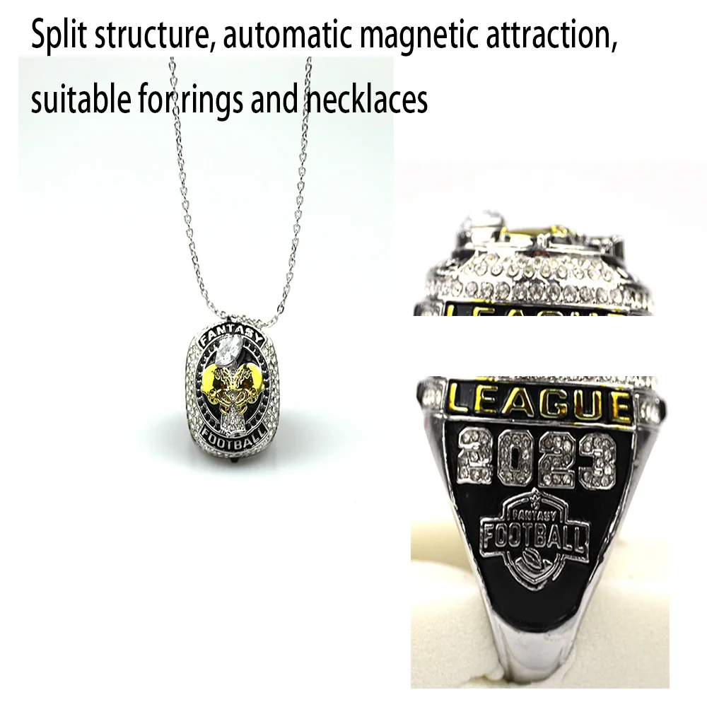 

2023 Fantasy football split structure, automatic magnetic suction, can be used for rings, can be used for necklaces
