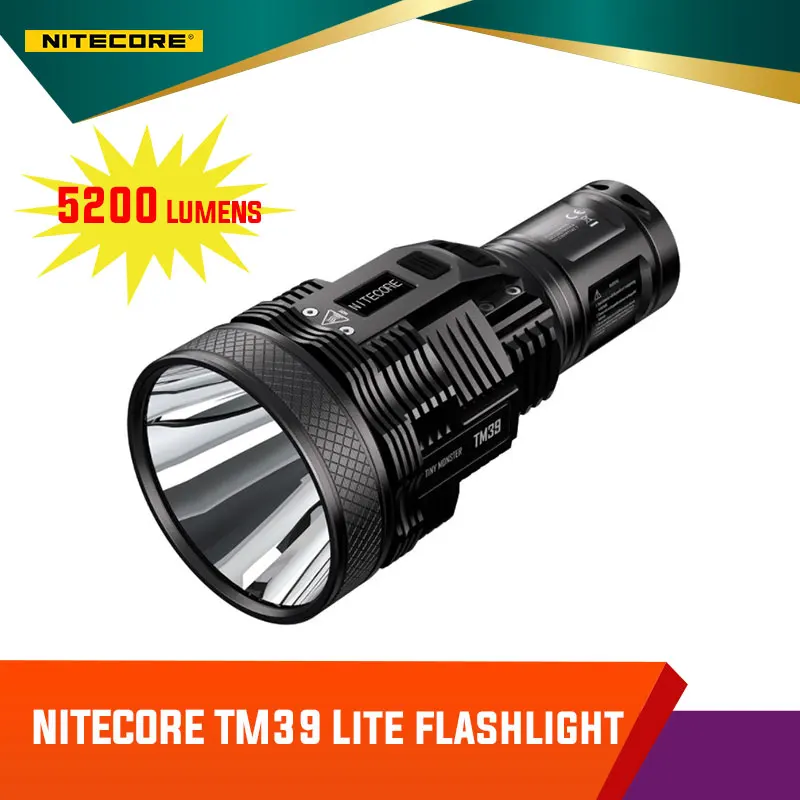 

Nitecore TM39 Lite 5200 Lumens High-Performance White Light Flashlight OLED Display Luminus SBT-90 GEN2 LED Rechargeable Torch