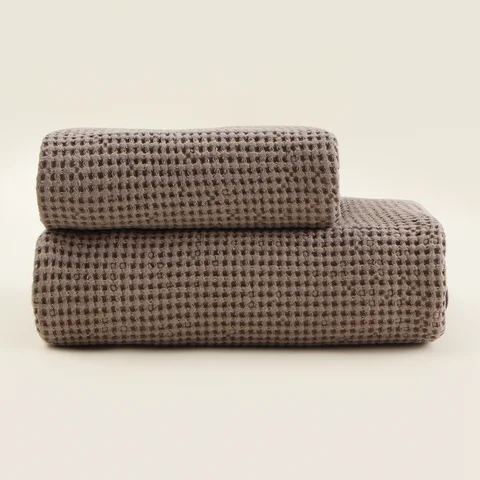 4 шт. Полотенце вафельное SL HOME Linen 'Саббиа', 40x70 см, бежевое