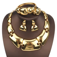 necklace bracelet jewelry set nigerian luxury bride wedding gift african plated choker necklace earrings jewelry set