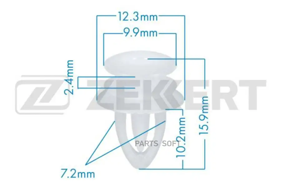 ZEKKERT BE2993 Клипса Zekkert BE-2993
