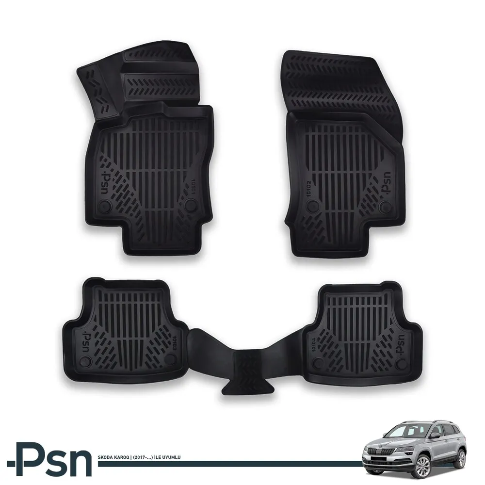 

3D Pool Car Mats Skoda Karoq for After 2017 Auto Interior Carpet Protector Accessories Rubber Luxury Floor Non Slip PSN
