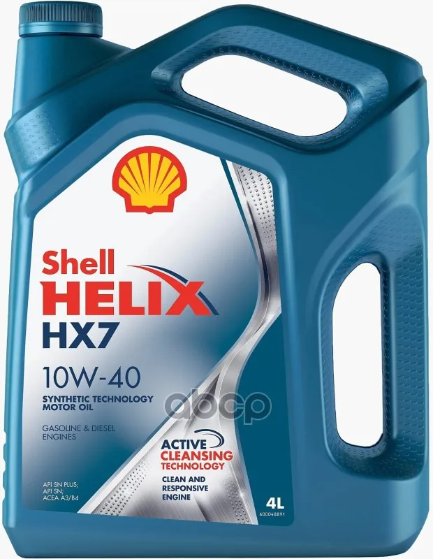 Shell Масло Shell Helix Hx-7 10w-40 Sn Plus (Полусинтетическое) 4л