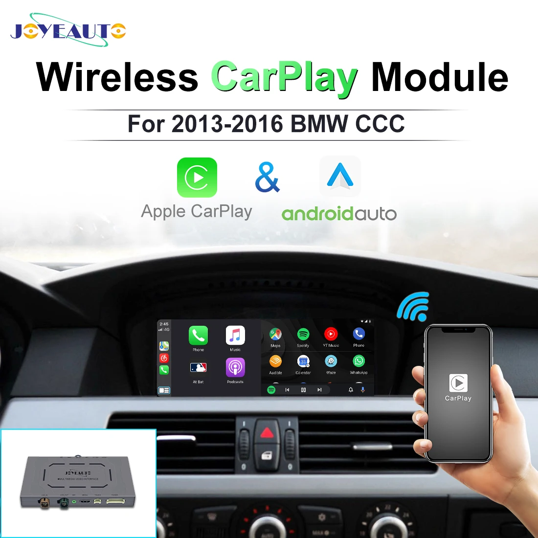 

Joyeauto Wireless Apple Carplay CCC For BMW 1 3 5 6 X5 Series E70 E90 E60 2008 2007 2006 2005 2004 2003 Carplay Android Car Acce