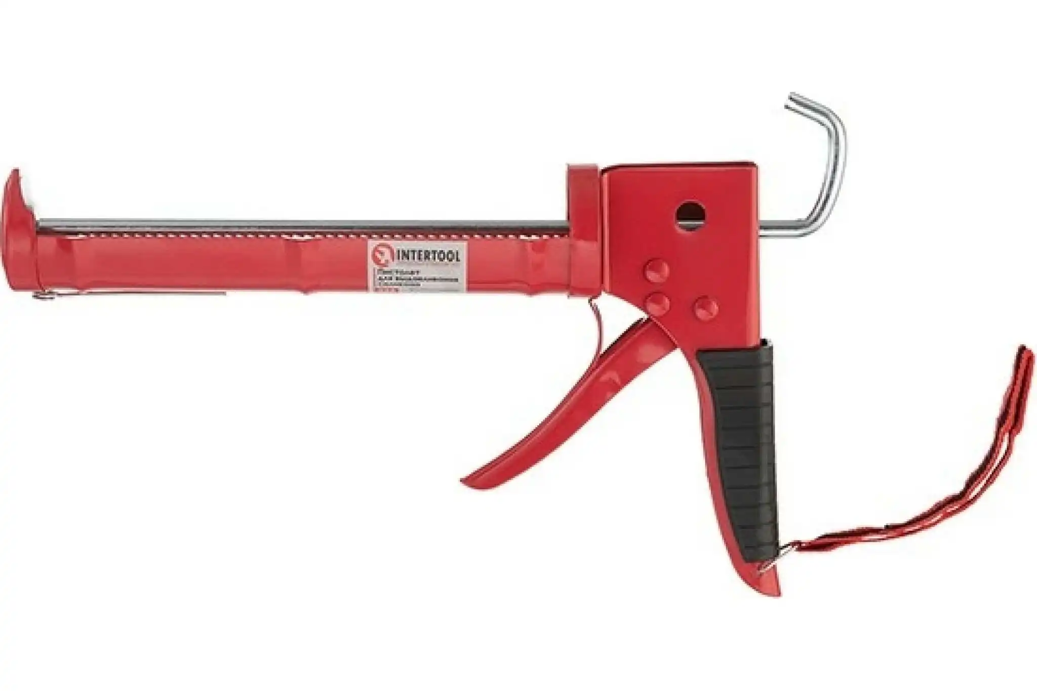Пистолет для выдавливания силикона INTERTOOL 225мм с обрезиненной рукояткой HT-0023 |