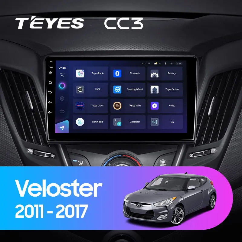 TEYES CC3 Штатная магнитола For Хендай Велостер FS Hyundai Veloster 2011 - 2017 до 8-ЯДЕР 6 + 128ГБ 27EQ DSP