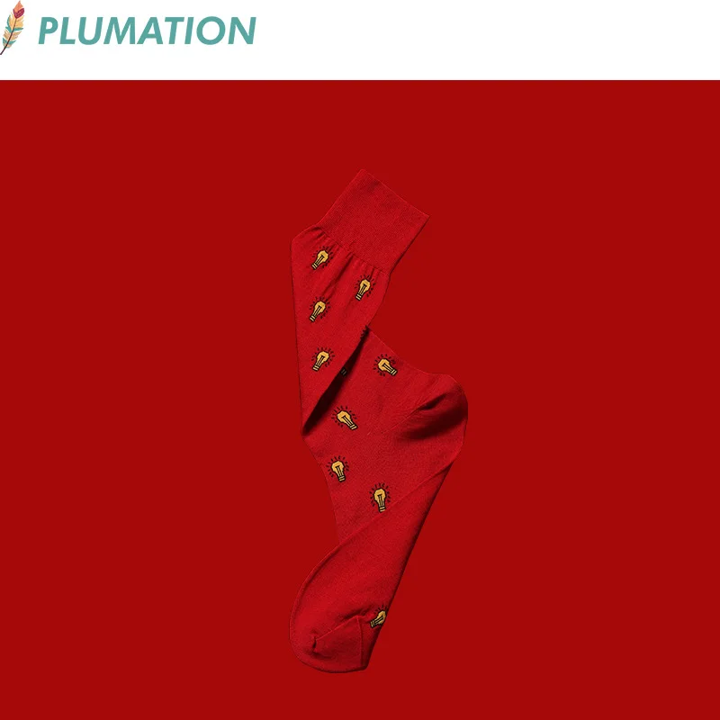 Men's Dressing High Socks Large Size Mercerized cotton Dual-needle Luxury Fashion Spring Summer Thin Formal Wear 4 Colors