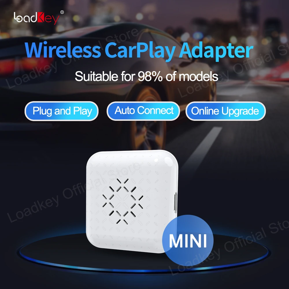 

Loadkey Carlinkit 4.0 Wireless Apple CarPlay Mini Ai Box Support Bluetooth Wireless Auto Connection For Nissan Mazda Toyota Kia