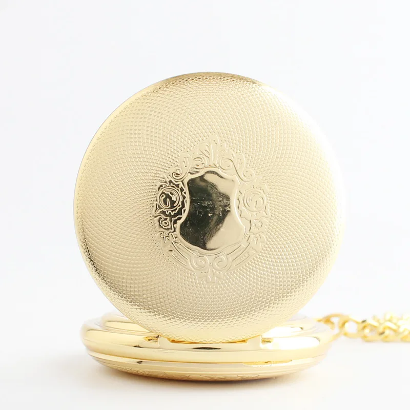 Luxury Gold Personalised Pocket Watch Fob Chain Pendant Unisex Vintage Charm Pocket&Fob Watches