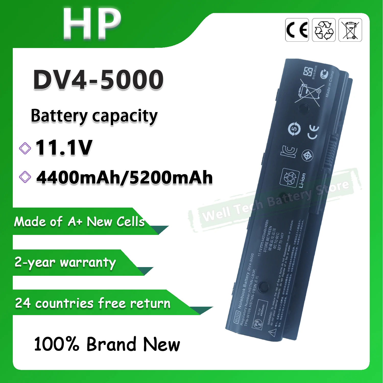 DV4-5000 Аккумулятор для ноутбука HP dv4-5000 dv4-5099 dv6-8099 dv6-7002TX dv6-7099 dv6-7000 dv6-8000 dv7-7099 dv7-7000