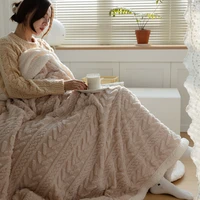 winter lamb fleece blankets and throws adult thick warm winter blankets home super soft luxury solid warm blankets