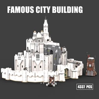ucs movie city moc building block white castle technology bricks creator expert model toys gifts