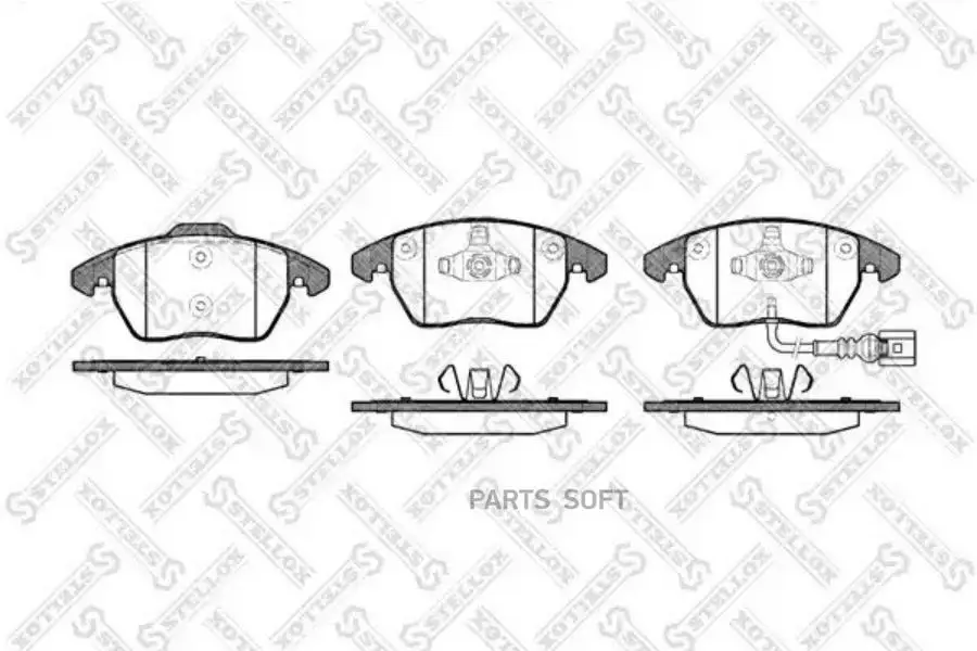 1041 001B-SX_колодки дисковые п. ! Audi A3 диск 15 /16 , VW Golf V 1.4-2.0TD диск 15  03