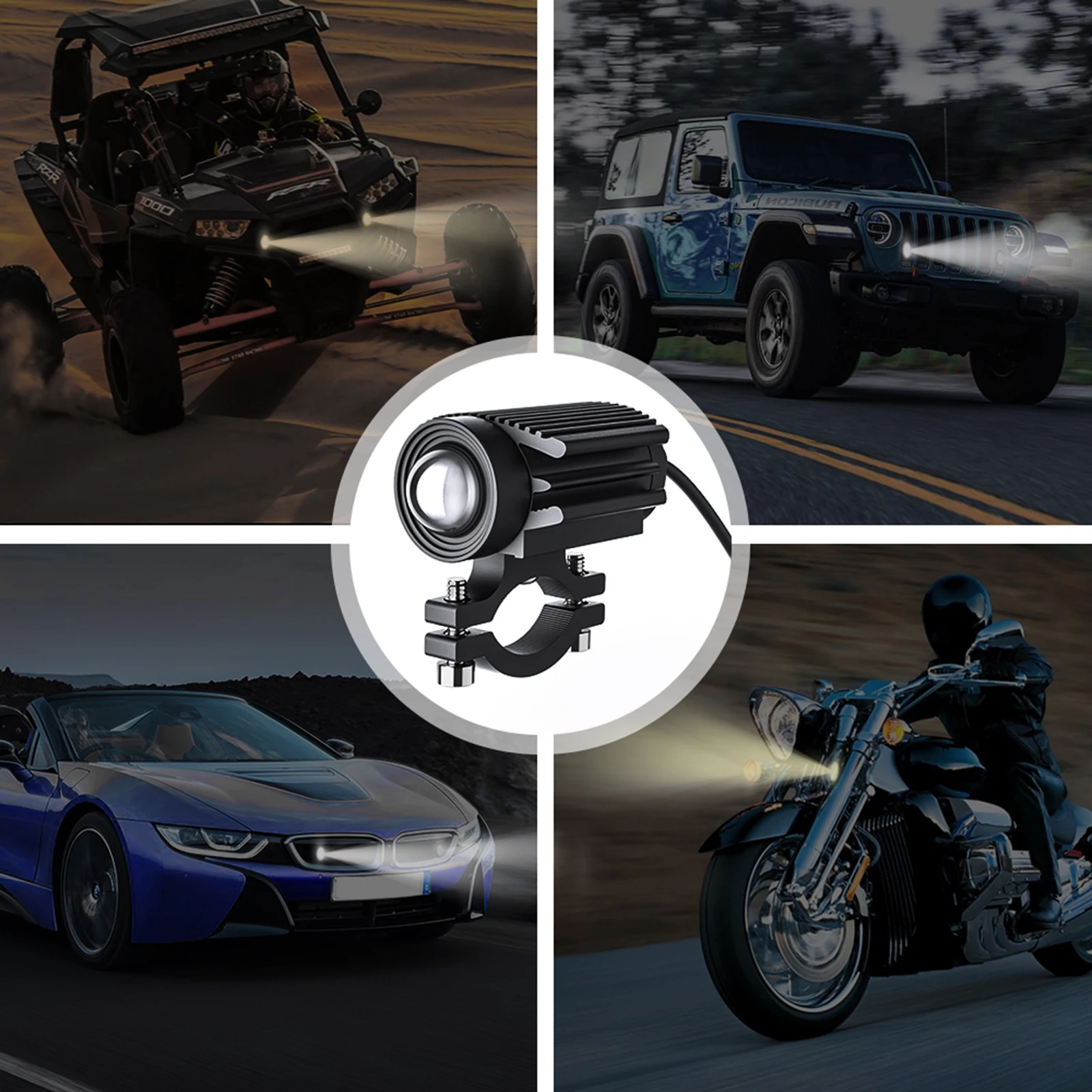 2 Предмета S1 Мотоциклетные светодиодные фары дальнего света 60 Вт Янтарный/Белый