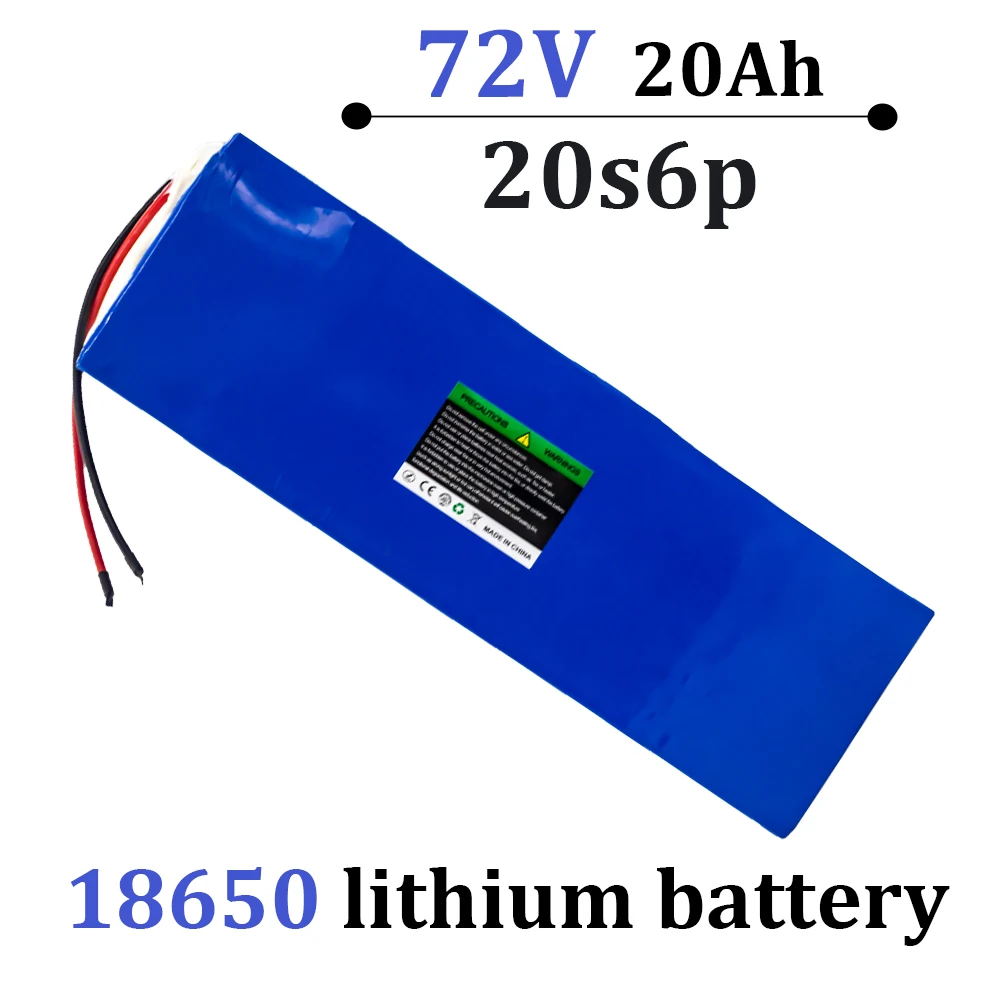 

18650 Lithium Battery 72V 20Ah Battery Built-in 3000W BMS+84V Charger for Electric Motorcycle Golf Cart Electric Bicycle
