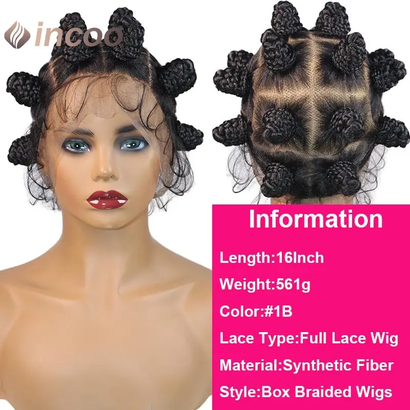 Синтетические кружевные передние парики Короткие косички с крючком 360