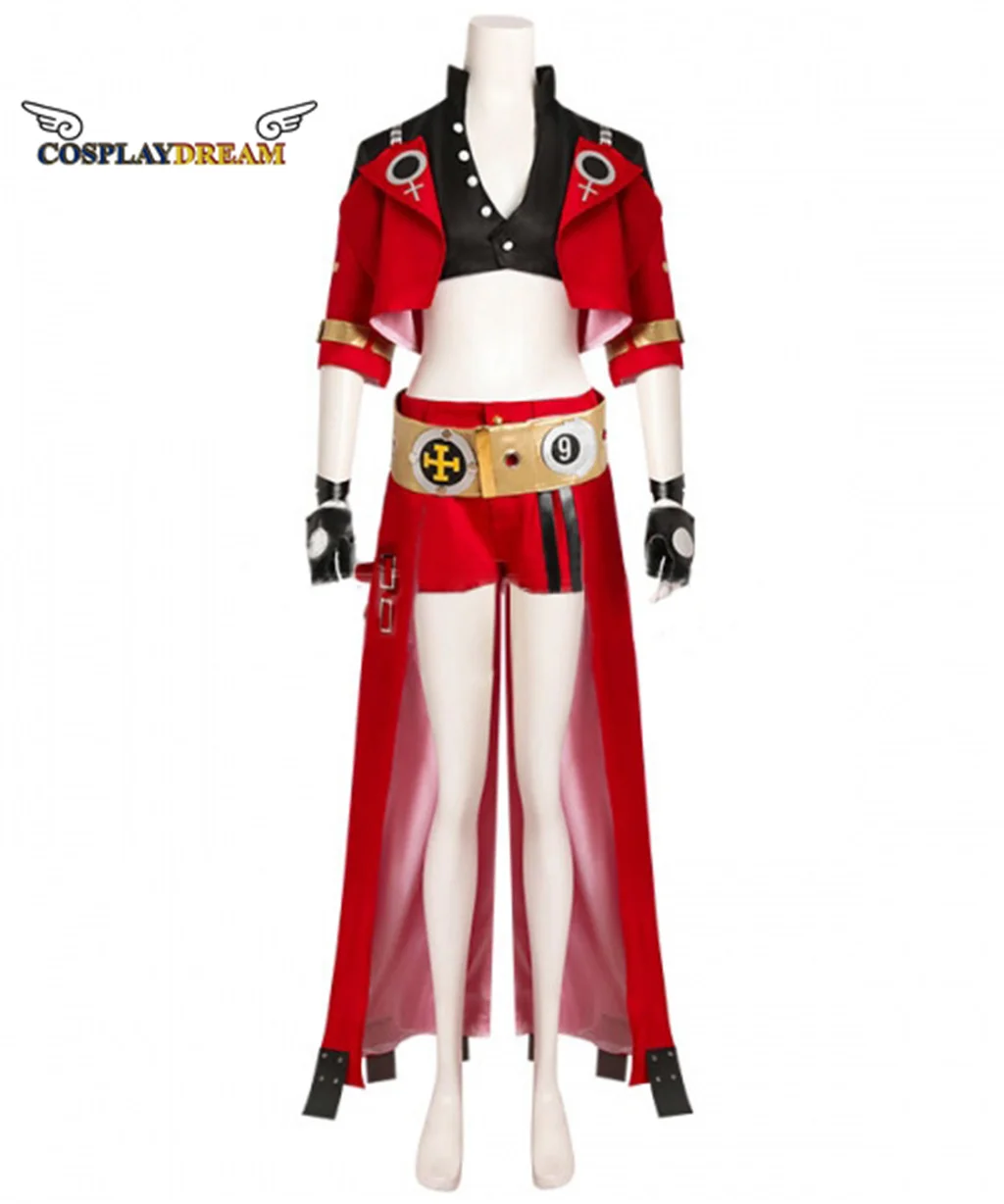 Игра Guilty Gear Косплей STRIVE INO I-No Костюм Красное Платье Хэллоуин Карнавальное