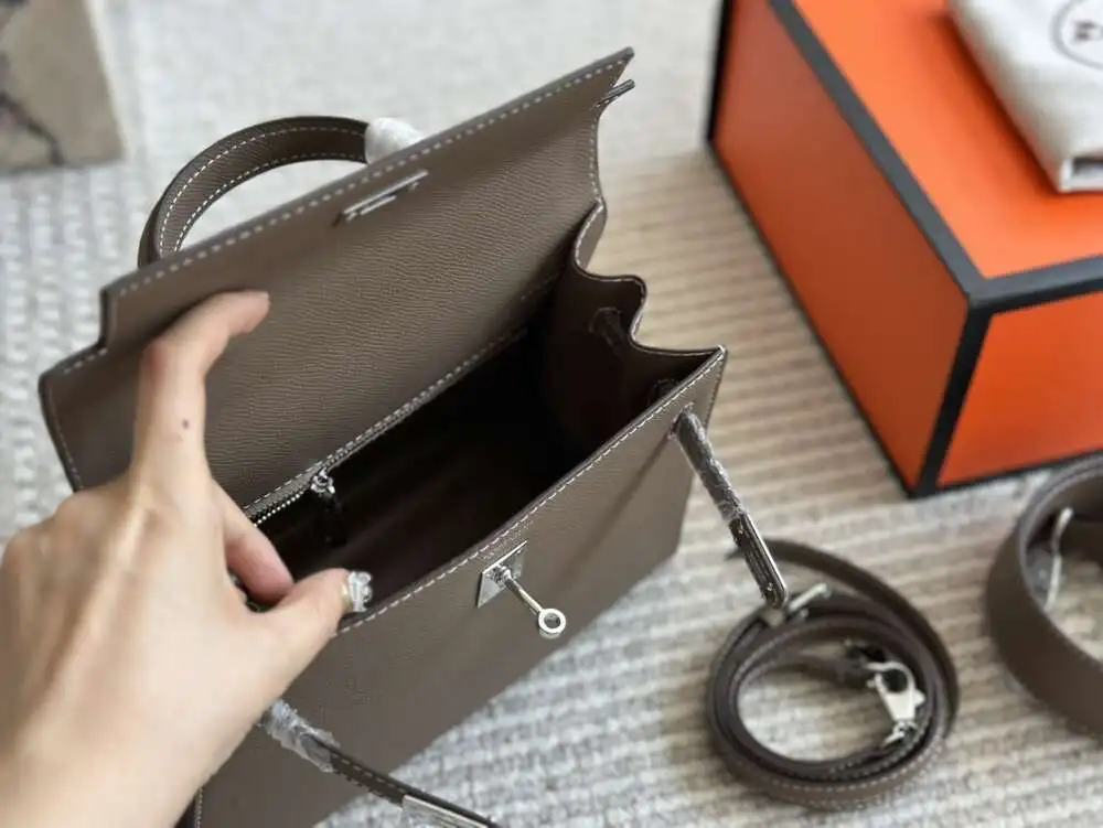 точная копия 1:1 Новая В Стиле Hermes Kelly Bag КлассичесКая Универсальная Через Плечо
