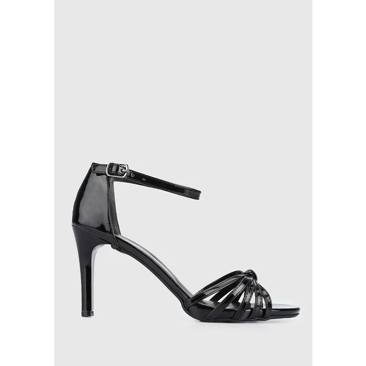 ProvoQ Черные женские сандалии на каблуке